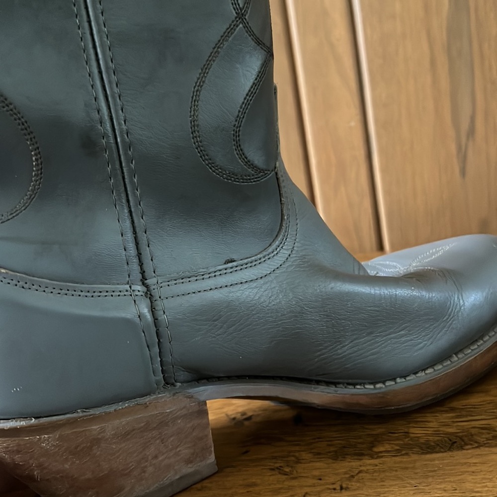 Acme Blue Cowboy Boots Western Leather Size 9D - Picture 10 of 11